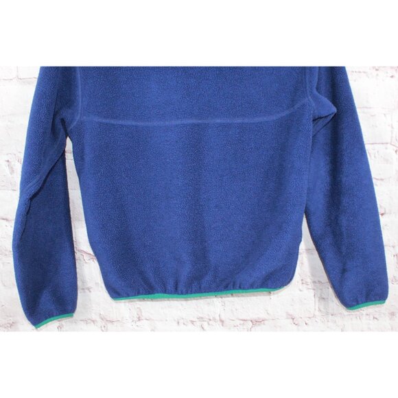 LL Bean Classic Fleece Lightweight Pullover Sweater Polyester Blue Size Small - Picture 4 of 10